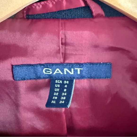 GANT Navy Blue Wool blend Blazer Size: 4 - Picture 5 of 6